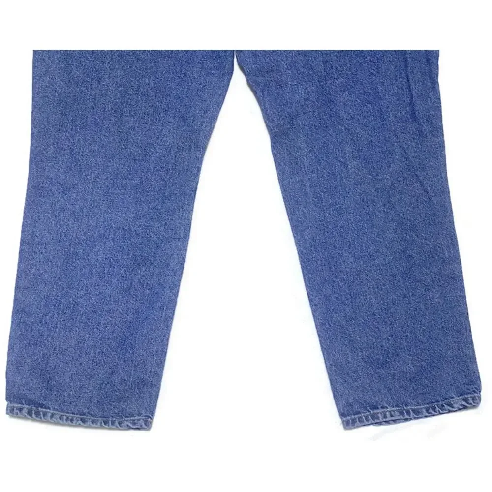 Full Blue Jeans Men's 46x32 Straight Fit 100% Cotton Medium Blue Denim